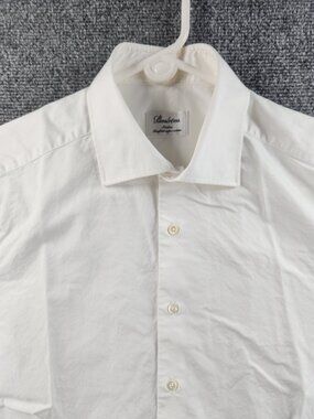 Stenstroms French Cuff Twofold Super Slimline Cotton 16 White Solid Button Up